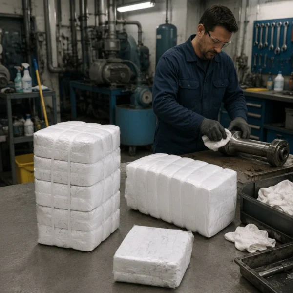 Trapo Blanco Punto Importación para la limpieza industrial