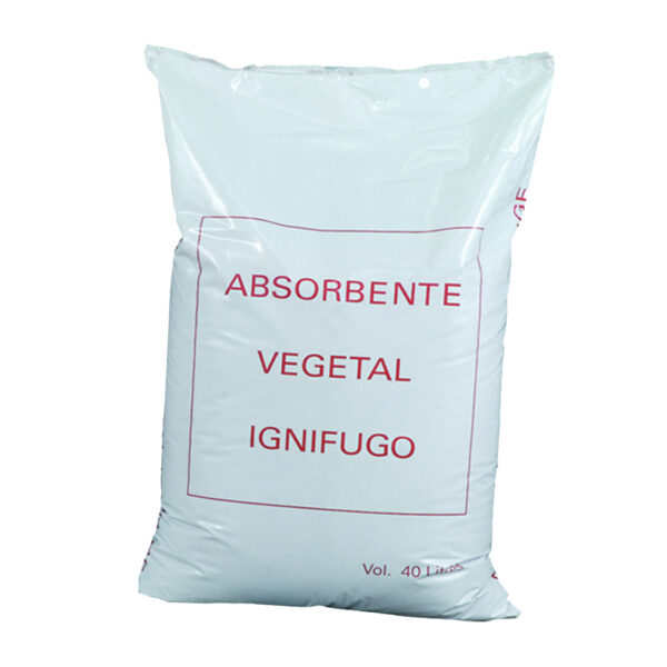 Absorbente vegetal ignifugado